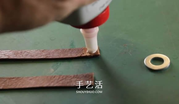金屬墊圈DIY制作皮革手鐲 送男友的好禮物！ -  rpnrmr.com