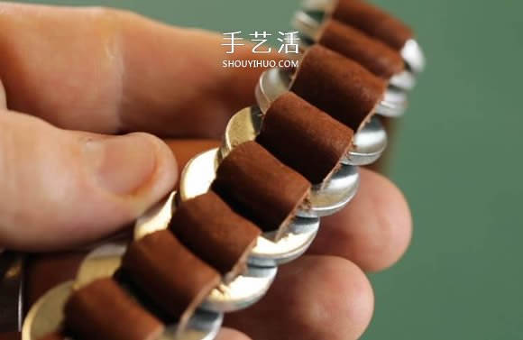 金屬墊圈DIY制作皮革手鐲 送男友的好禮物！ -  rpnrmr.com