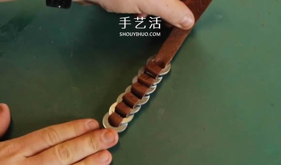 金屬墊圈DIY制作皮革手鐲 送男友的好禮物！ -  rpnrmr.com