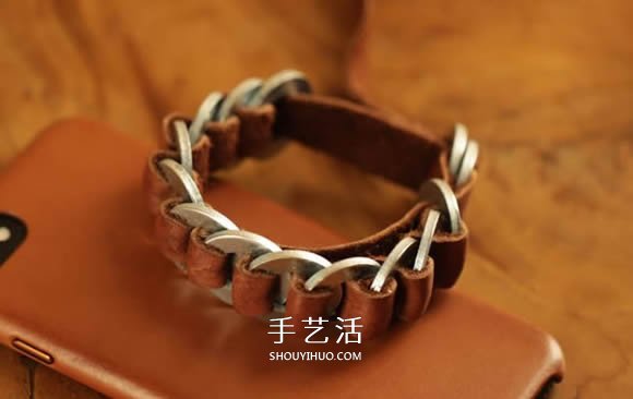 金屬墊圈DIY制作皮革手鐲 送男友的好禮物！ -  rpnrmr.com