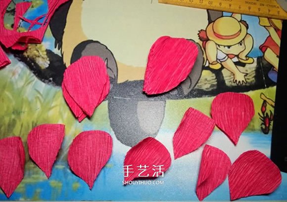 皺紋紙手工制作火紅玫瑰花的方法 簡單漂亮！ -  rpnrmr.com
