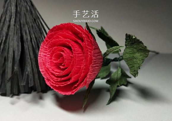 皺紋紙手工制作火紅玫瑰花的方法 簡單漂亮！ -  rpnrmr.com