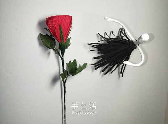 皺紋紙手工制作火紅玫瑰花的方法 簡單漂亮！ -  rpnrmr.com