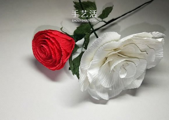 皺紋紙手工制作火紅玫瑰花的方法 簡單漂亮！ -  rpnrmr.com