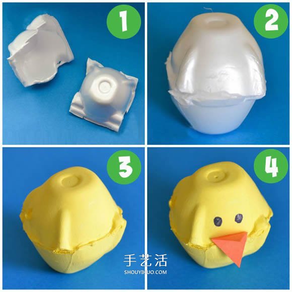 雞蛋托制作可愛小雞的方法 只要幾分鐘！ -  rpnrmr.com