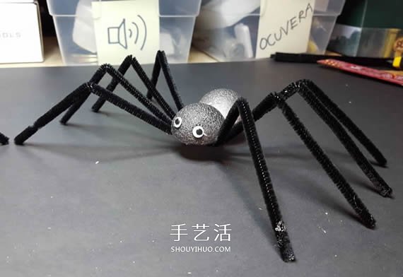 幼兒園簡單萬圣節(jié)蜘蛛的手工制作教程圖解 -  rpnrmr.com