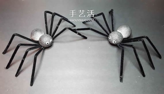 幼兒園簡單萬圣節(jié)蜘蛛的手工制作教程圖解 -  rpnrmr.com