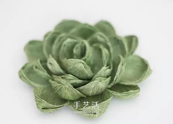 皺紋紙手工制作逼真多肉植物裝飾擺件的方法 -  rpnrmr.com
