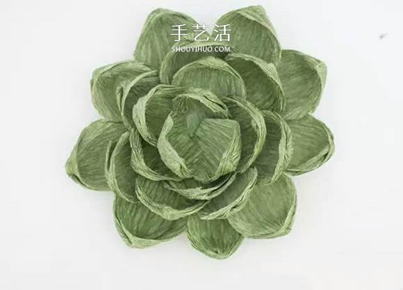 皺紋紙手工制作逼真多肉植物裝飾擺件的方法 -  rpnrmr.com