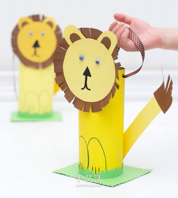 幼兒園手工制作獅子紙籃子的方法圖解 -  rpnrmr.com