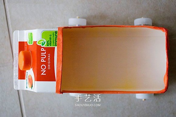 果汁盒廢物利用 手工制作玩具小車的做法 -  rpnrmr.com