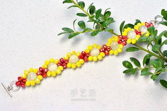自制紅黃兩色寶石手鏈的制作方法步驟圖解 -  rpnrmr.com