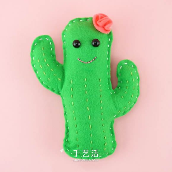 簡(jiǎn)單又可愛(ài)布藝仙人掌玩偶的制作方法圖解 -  rpnrmr.com
