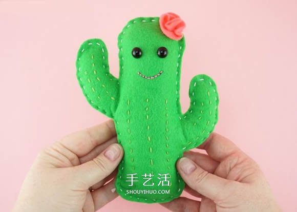 簡(jiǎn)單又可愛(ài)布藝仙人掌玩偶的制作方法圖解 -  rpnrmr.com