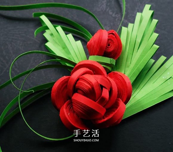 衍紙手工制作絕美玫瑰花的方法圖解 -  rpnrmr.com