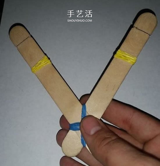 自制雪糕棍彈弓的制作方法圖解 -  rpnrmr.com