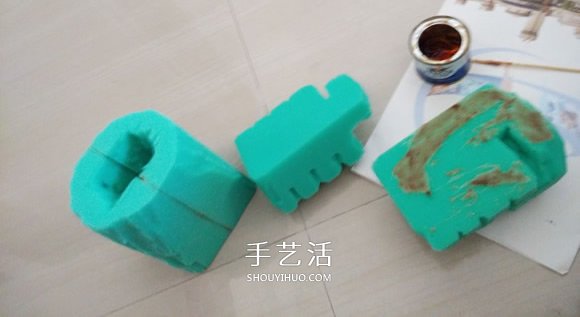 海綿手工制作綠巨人手套的方法 -  rpnrmr.com