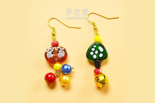 圣誕風(fēng)格串珠耳環(huán)的制作方法圖解 -  rpnrmr.com