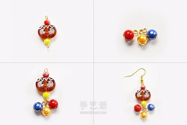 圣誕風(fēng)格串珠耳環(huán)的制作方法圖解 -  rpnrmr.com