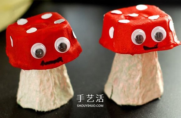 雞蛋托手工制作蘑菇的方法 -  rpnrmr.com