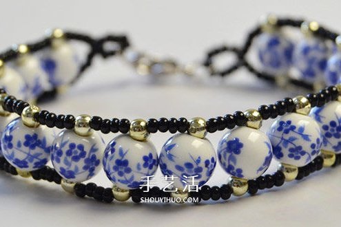 中國(guó)風(fēng)陶瓷珠子手鏈的制作方法圖解 -  rpnrmr.com