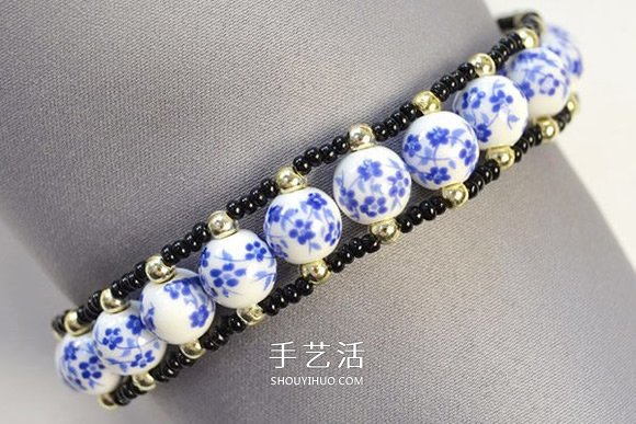 中國(guó)風(fēng)陶瓷珠子手鏈的制作方法圖解 -  rpnrmr.com