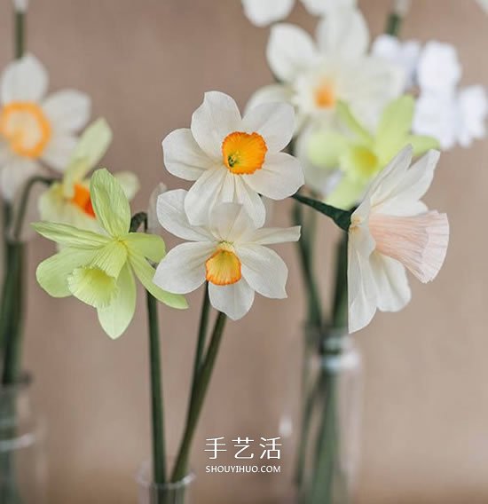皺紋紙手工制作水仙花 清新脫俗如仙子！ -  rpnrmr.com