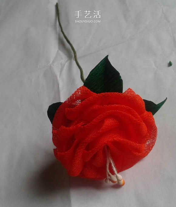 情人節(jié)紅玫瑰布花的制作方法教程 -  rpnrmr.com