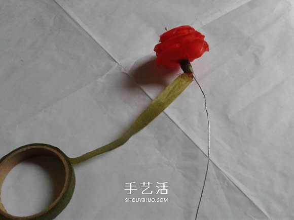情人節(jié)紅玫瑰布花的制作方法教程 -  rpnrmr.com
