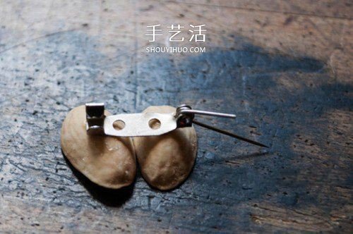 開心果殼制作小巧胸針的方法 -  rpnrmr.com