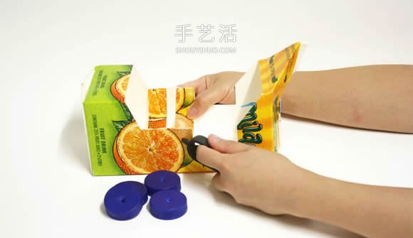 果汁盒手工制作氣球海盜船圖解 -  rpnrmr.com