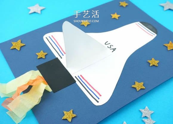 卡紙手工制作航天飛機(jī)圖解教程 -  rpnrmr.com