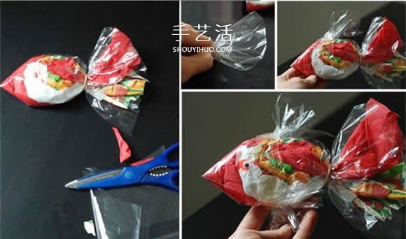 塑料袋簡(jiǎn)單手工制作小魚裝飾的教程 -  rpnrmr.com