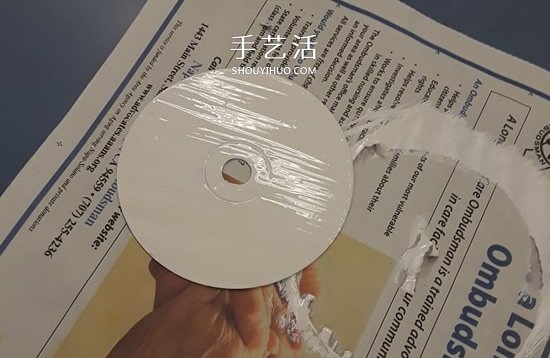 舊光盤(pán)手工制作彩虹陀螺玩具的教程 -  rpnrmr.com