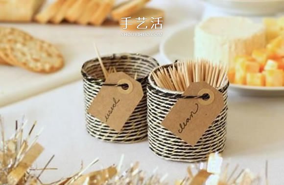 礦泉水瓶手工制作小清新牙簽筒的教程 -  rpnrmr.com