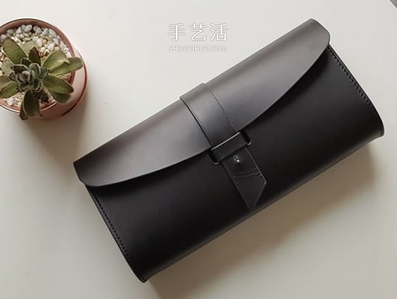 自制簡約皮革手拿包的方法圖解教程 -  rpnrmr.com