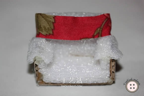 瓦楞紙板手工制作微型扶手椅圖解教程 -  rpnrmr.com