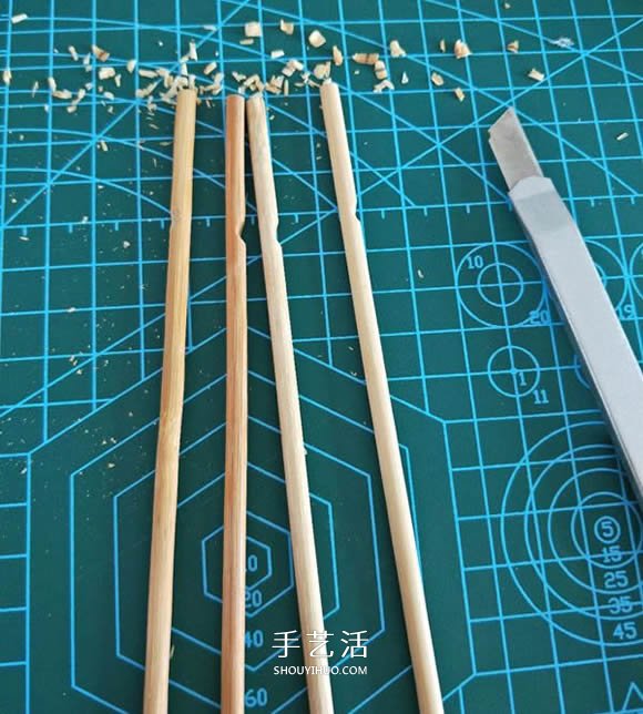 一次性筷子手工制作置物碟圖解教程 -  rpnrmr.com