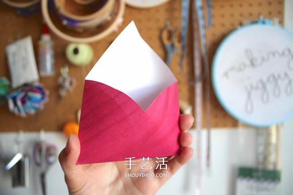 用心形紙張折紙情人節(jié)信封的方法圖解 -  rpnrmr.com