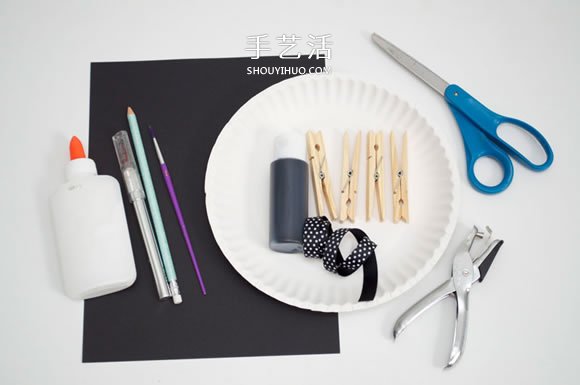 紙盤手工制作可愛大熊貓面具圖解教程 -  rpnrmr.com