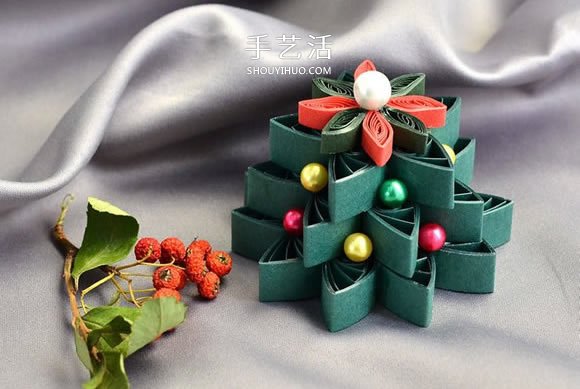 漂亮衍紙圣誕樹的做法圖解教程 -  rpnrmr.com