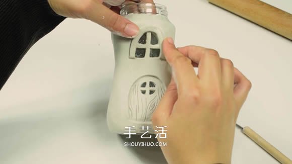 紙粘土和玻璃瓶手工制作童話小屋 -  rpnrmr.com