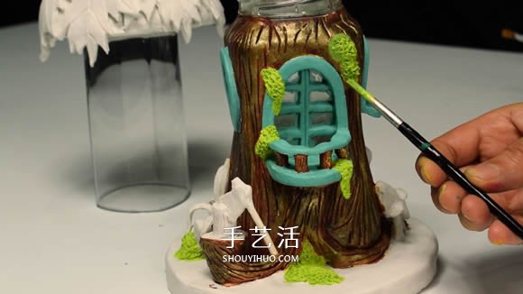 紙粘土和玻璃瓶手工制作童話小屋 -  rpnrmr.com
