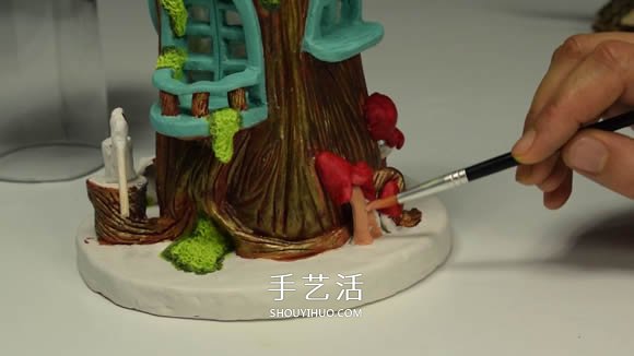 紙粘土和玻璃瓶手工制作童話小屋 -  rpnrmr.com