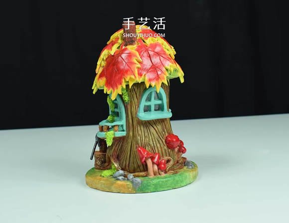 紙粘土和玻璃瓶手工制作童話小屋 -  rpnrmr.com
