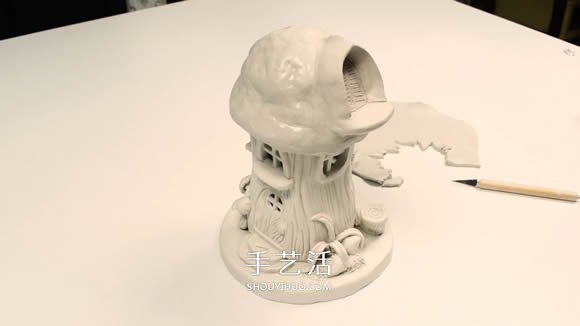 紙粘土和玻璃瓶手工制作童話小屋 -  rpnrmr.com