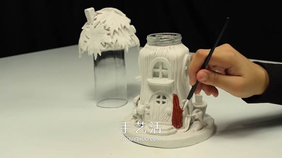 紙粘土和玻璃瓶手工制作童話小屋 -  rpnrmr.com