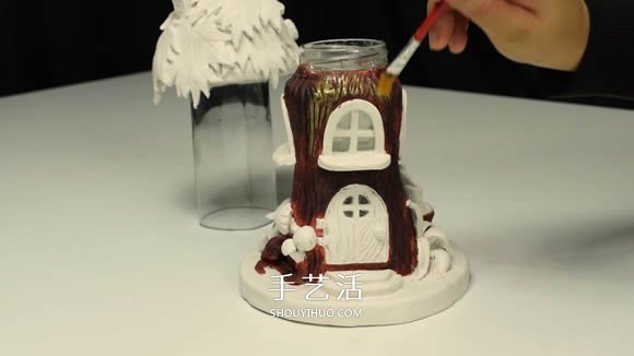 紙粘土和玻璃瓶手工制作童話小屋 -  rpnrmr.com