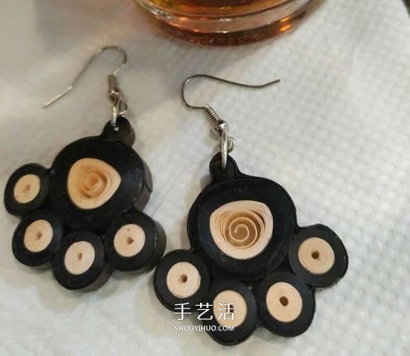 簡單衍紙貓爪耳環(huán)的做法圖解教程 -  rpnrmr.com