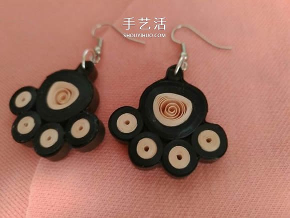 簡單衍紙貓爪耳環(huán)的做法圖解教程 -  rpnrmr.com